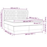 vidaXL Sommier à lattes de lit et matelas Gris clair 180x200cm Velours