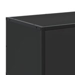 vidaXL Meuble TV noir 160x35x41 cm bois d'ingénierie et métal