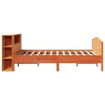 vidaXL Lit bibliothèque sans matelas cire marron 150x200 cm pin massif