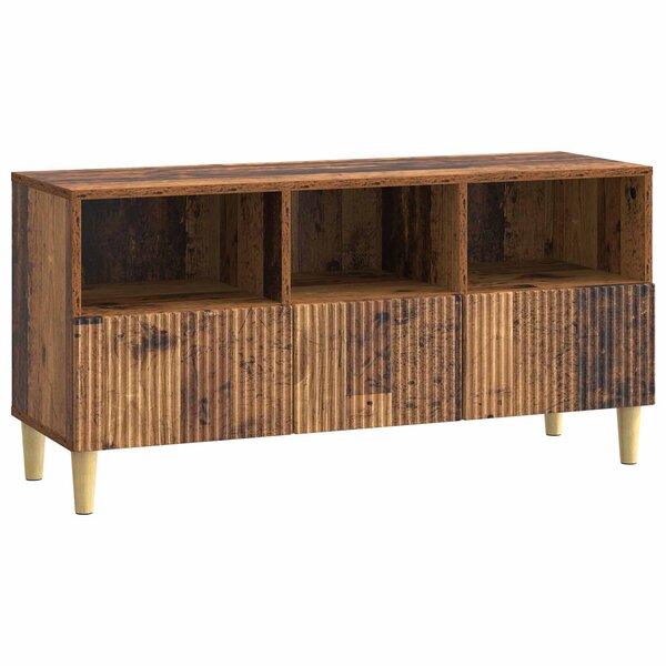 vidaXL Meuble TV Bois ancien 102 x 34 5 x 50 cm Bois d'ingénierie
