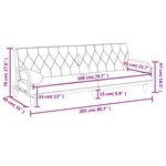 vidaXL Canapé-lit avec accoudoirs jaune clair tissu