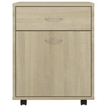 vidaXL Armoire à roulettes Chêne sonoma 45x38x54 cm Bois d’ingénierie