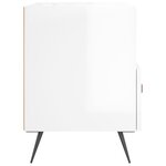 vidaXL Tables de chevet 2 Pièces blanc brillant 40x35x47 5 cm