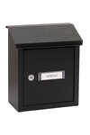 Boîte aux lettres en acier porte  mur et portail. V4094  Fente de 23 x 4 cm  Noir