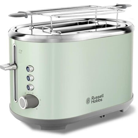 RUSSELL HOBBS 25080-56 Toaster Grille Pain Bubble Fentes XL, Cuisson Réglable - Vert