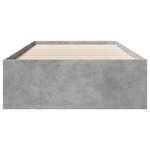 vidaXL Cadre de lit gris béton 90x200 cm bois d'ingénierie