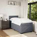 vidaXL Sommier à lattes de lit et matelas Gris foncé 80x200 cm Velours