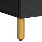vidaXL Table de chevet noir 40x33x46 cm bois d'ingénierie