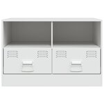 vidaXL Meubles TV 2 Pièces blanc 67x39x44 cm acier