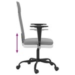 vidaXL Chaise de bureau réglable en hauteur gris clair tissu