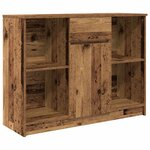 vidaXL Buffet avec tiroir vieux bois 101x35x76 cm bois d'ingénierie