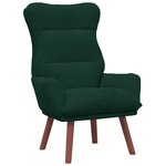 vidaXL fauteuil Vert foncé 69 x 74 x 93 cm Velours