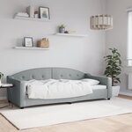 vidaXL Lit de repos gris clair 90x200 cm Tissu