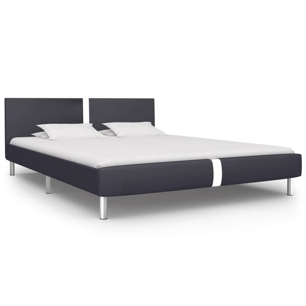 vidaXL Cadre de lit Noir Similicuir 140x200 cm