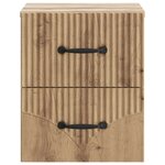 vidaXL Cabinet de chevet mural Chêne artisanal 34 5 x 33 x 40 cm