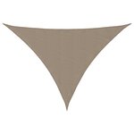 vidaXL Voile de parasol tissu oxford triangulaire 3 5x3 5x4 9 m taupe