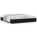 VidaXL Cadre de lit ottoman avec matelas noir 180x200 cm velours