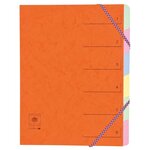 Trieur 6 onglets CL 7/10ème Dos extensible à élastiques Rubriques imprimées Coloris Aléatoire COUTAL