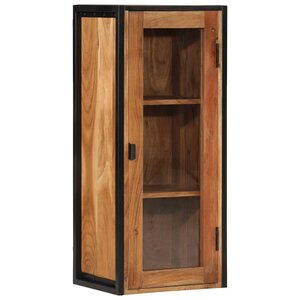vidaXL Armoire de salle de bain murale bois massif d'acacia et fer