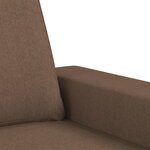 vidaXL Canapé à 3 places avec repose-pieds Marron 180 cm Tissu
