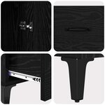 vidaXL Haut Armoire avec tiroir Chêne noir 70 x 31 x 115 cm