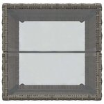 vidaXL Ensemble bistro de jardin 3 Pièces Gris Poly rotin