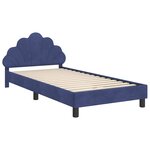 vidaXL Cadre de lit pour enfants avec tête de lit Bleu police Velours