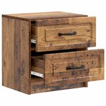 vidaXL Cabinet de chevet 2 Pièces Bois ancien 43 x 34 5 x 44 5 cm