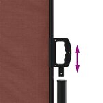 vidaXL Auvent latéral rétractable marron 120x1200 cm