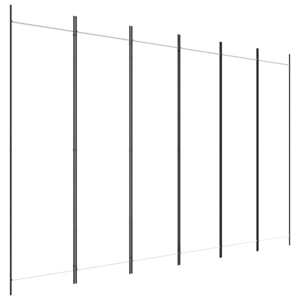 vidaXL Cloison de séparation 6 panneaux Blanc 300x200 cm Tissu