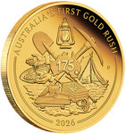 Monnaie FIRST GOLD RUSH 175 Anniversaire 1/4 Oz Or 25$ Australia 2026 (PRÉCOMMANDE)