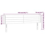 vidaXL Tête de lit avec oreilles Taupe 163x16x78/88 cm Tissu