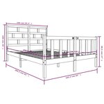 vidaXL Cadre de lit Bois de pin massif 160x200 cm