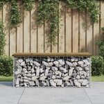 vidaXL Banc de jardin design gabion 103x44x42 cm bois de pin imprégné