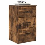 vidaXL Cabinet de chevet Chêne fumé 38 x 38 x 66 cm Bois d'ingénierie