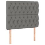 vidaXL Sommier à lattes de lit avec matelas Gris foncé 120x200cm Tissu