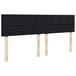 vidaXL Sommier à lattes de lit et matelas Noir 200x200 cm Velours