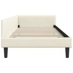 vidaXL Cadre de lit d'angle avec tête de lit Crème 80 x 200 cm