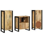 vidaXL Ensemble de mobilier de salle de bain 3 Pièces Bois Recyclé Solide