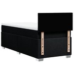 vidaXL Sommier à lattes de lit avec matelas Noir 100x200 cm Tissu