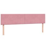 vidaXL Sommier à lattes de lit avec matelas rose 180x220 cm velours