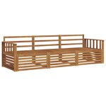 vidaXL Ensemble de canapés d'extérieur 3 Pièces Naturel
