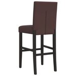 vidaXL Chaises de bar lot de 2 bois massif d'hévéa et similicuir