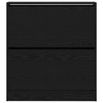 vidaXL Cabinet à chaussures avec étagère Chêne noir 80 x 21 x 87 5 cm