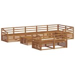 vidaXL Ensemble de canapés d'extérieur 9 Pièces Naturel