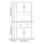 vidaXL Buffet haut Gris béton Bois d'ingénierie
