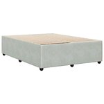 vidaXL Cadre de lit sans matelas gris clair 160x200 cm velours