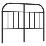 vidaXL Tête de lit de remplacement métal noir 120 cm