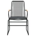vidaXL Ensemble à dîner de jardin 7 Pièces Noir Rotin PVC