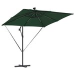 vidaXL Parasol banane à mât déporté Vert 249 x 249 x 250 cm